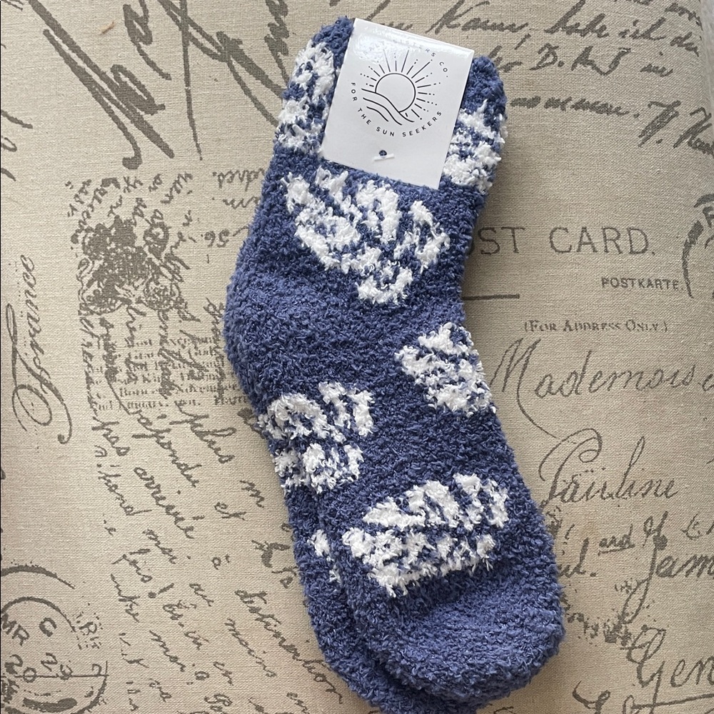 Salt sisters Soft Blue and White Patterned Socks